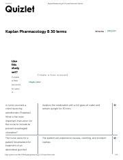 PN Pharmacology 1 A Integrated Test Remediation Form. . Kaplan pharmacology b quizlet